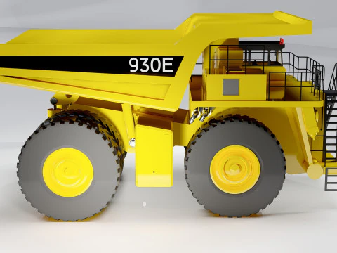 Komatsu 930E Mining Dump Truck 3D Model
