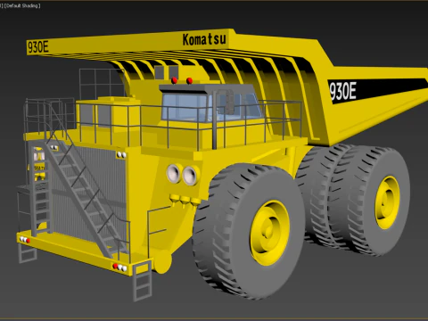 Komatsu 930E Mining Dump Truck 3D Model