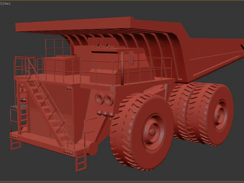 Komatsu 930E Mining Dump Truck 3D Model