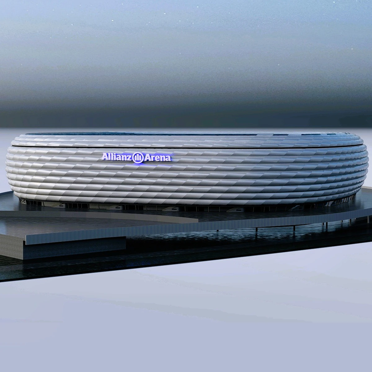 Allianz Arena Stadium 3D Model .c4d .max .obj .3ds .fbx .stl .blend 