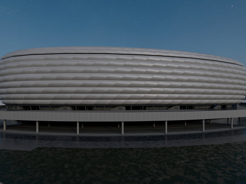 Allianz Arena Stadium 3D Модель