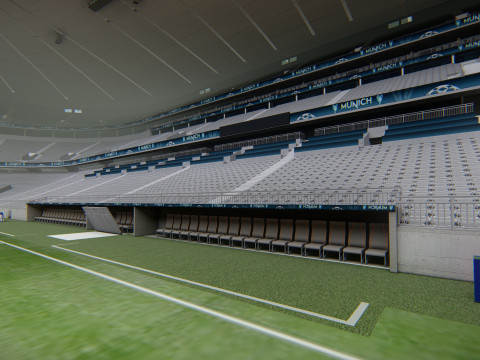 Allianz Arena Stadium 3D Модель