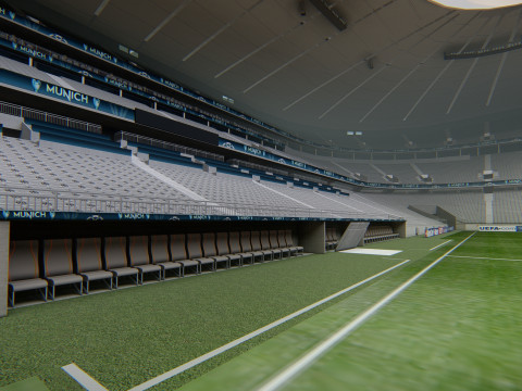 Allianz Arena Stadium 3D Модель