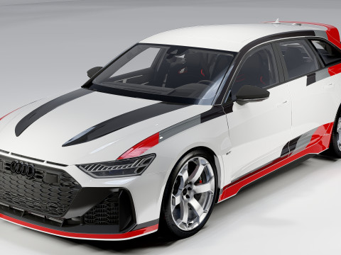 Audi RS6 Avant GT 2024 3D 모델
