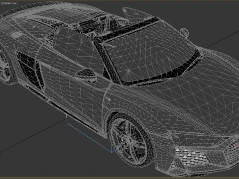 Audi R8 Spyder 2020 3D Model