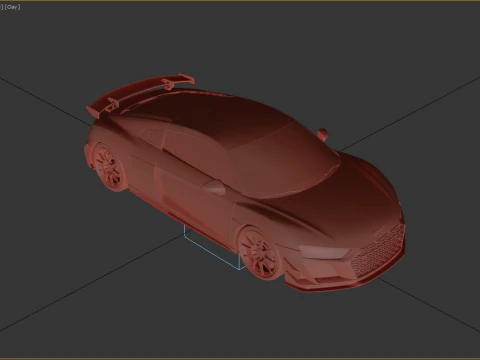 Audi R8 V10 GT RWD 2023 3D Model