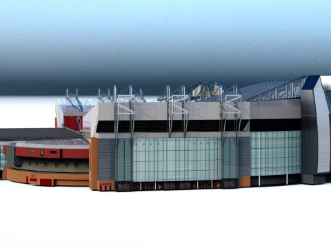 Old Trafford - Manchester United Stadium 3D Модель