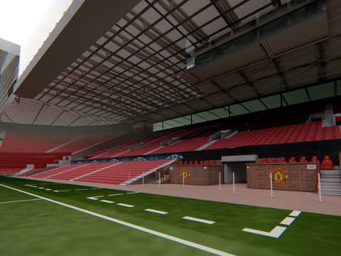 Old Trafford - Manchester United Stadium 3D Модель