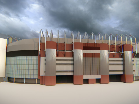 Old Trafford - Manchester United Stadium 3D Модель