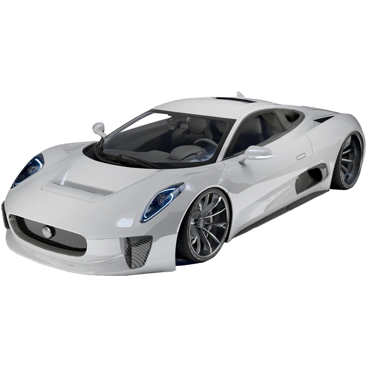 Jaguar C-X75 3D Model .c4d .max .obj .3ds .fbx .stl .blend