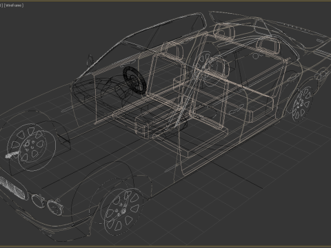 Jaguar XJ8 Vanden Plas LWB 2004 Modello 3D