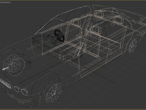 Jaguar XJ8 Vanden Plas LWB 2004 3D Model