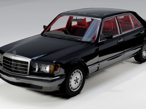 Mercedes-Benz 560 SEL 1987 3D Model