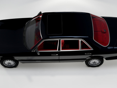 Mercedes-Benz 560 SEL 1987 3D Model