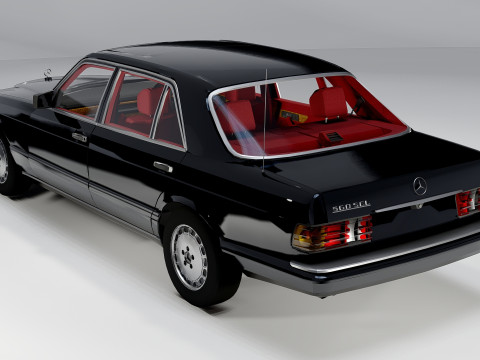 Mercedes-Benz 560 SEL 1987 3D Model