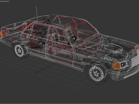 Mercedes-Benz 560 SEL 1987 3D Model