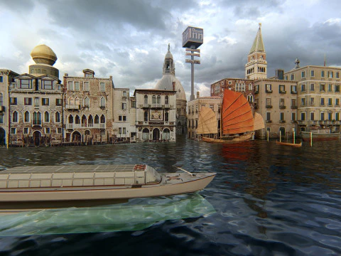 Venice Scene 3D Model