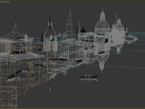 Venice Scene 3D Model