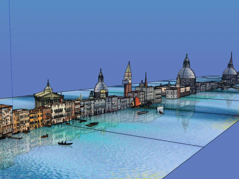 Venice Scene 3D Model