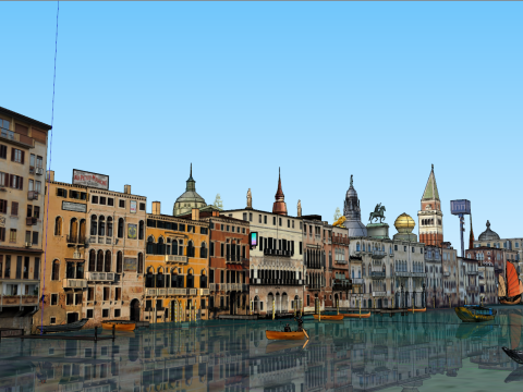 Venice Scene 3D 모델