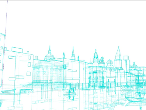 Venice Scene 3D Model