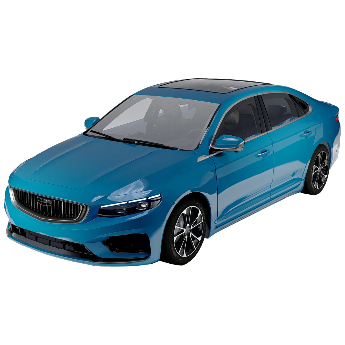Geely Preface 3D Model .c4d .max .obj .3ds .fbx .stl .blend 
