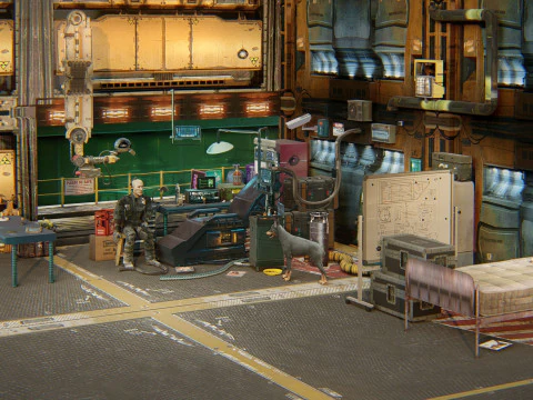 Cyberpunk Survival Hideout 3D Model