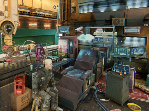 Cyberpunk Survival Hideout 3D Model