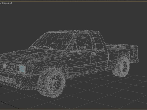 Toyota Hilux 1988 3D Model