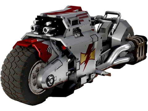 Sci-Fi Futuristic Motorcycle 2 Modelo 3D