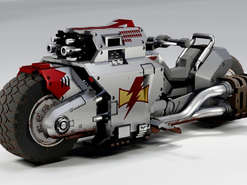 Sci-Fi Futuristic Motorcycle 2 3D-Modell