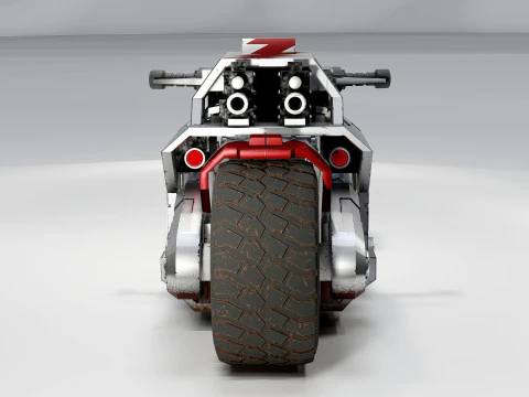Sci-Fi Futuristic Motorcycle 2 3D Model