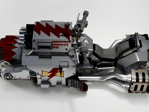 Sci-Fi Futuristic Motorcycle 2 3D Model