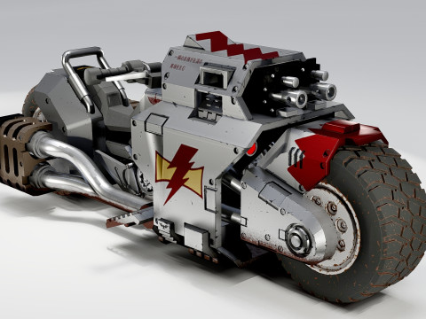 Sci-Fi Futuristic Motorcycle 2 3D-Modell