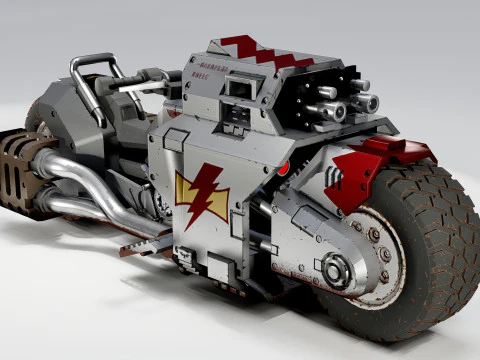 Sci-Fi Futuristic Motorcycle 2 3D Model