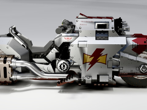 Sci-Fi Futuristic Motorcycle 2 3D-Modell