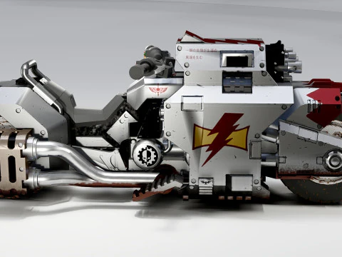 Sci-Fi Futuristic Motorcycle 2 3D Model