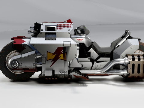 Sci-Fi Futuristic Motorcycle 2 3D-Modell
