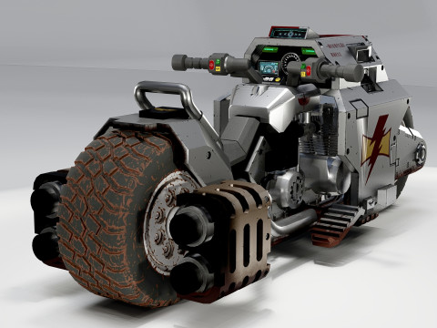 Sci-Fi Futuristic Motorcycle 2 3D-Modell