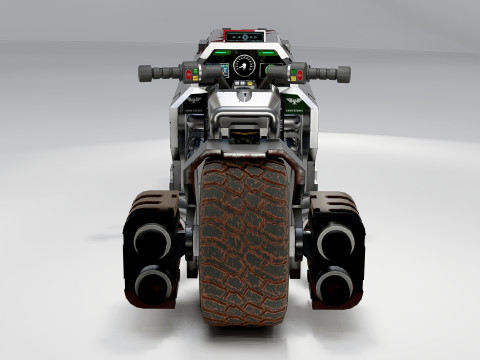 Sci-Fi Futuristic Motorcycle 2 3D-Modell