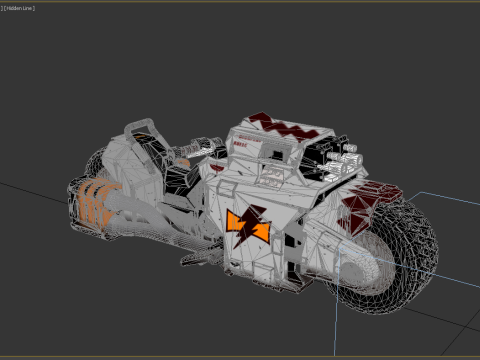 Sci-Fi Futuristic Motorcycle 2 3D-Modell