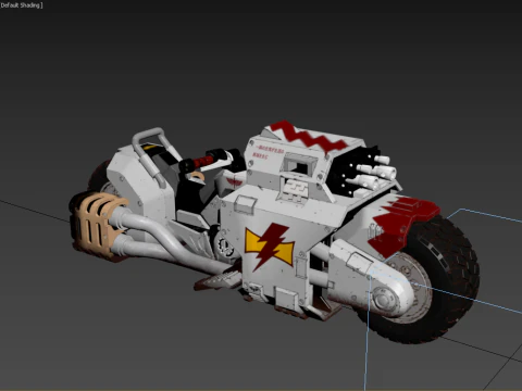 Sci-Fi Futuristic Motorcycle 2 3D Model