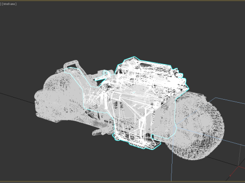 Sci-Fi Futuristic Motorcycle 2 3D-Modell