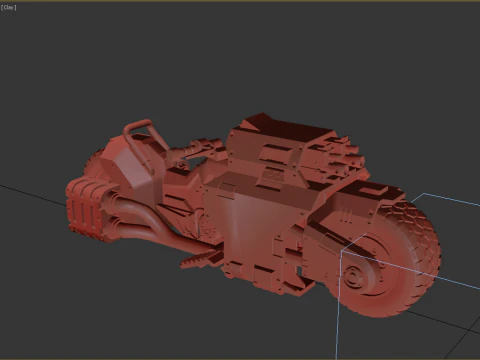 Sci-Fi Futuristic Motorcycle 2 3D Model