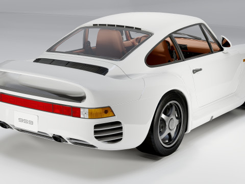 Porsche 959 1988 3D Модель