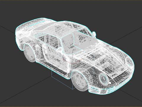 Porsche 959 1988 3D Model