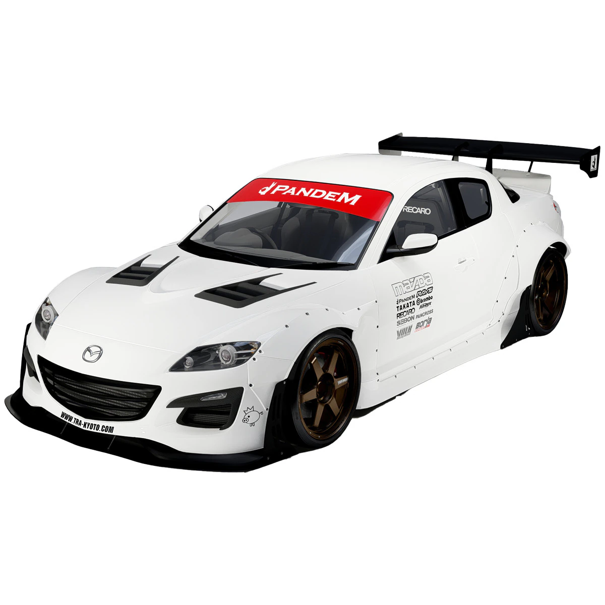 Mazda RX-8 Pandem 2004 3D Model .c4d .max .obj .3ds .fbx .stl .blend 