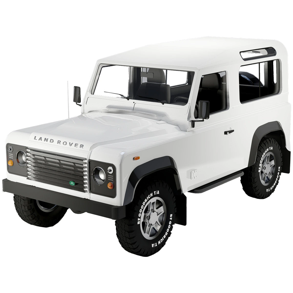 Land Rover Defender 90 3D Model .c4d .max .obj .3ds .fbx .stl .blend 