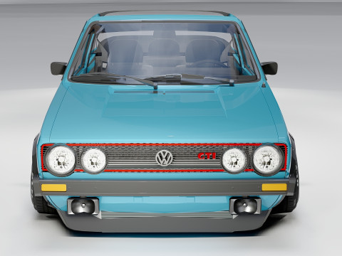 Volkswagen Golf Mk1 GTI Type 17 1975 Cabrio Model 3D