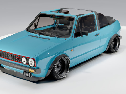 Volkswagen Golf Mk1 GTI Type 17 1975 Cabrio Model 3D